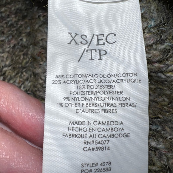 CABI The Tunic Dress Knit Artichoke Green Long Sleeves Sheath - Picture 6 of 11